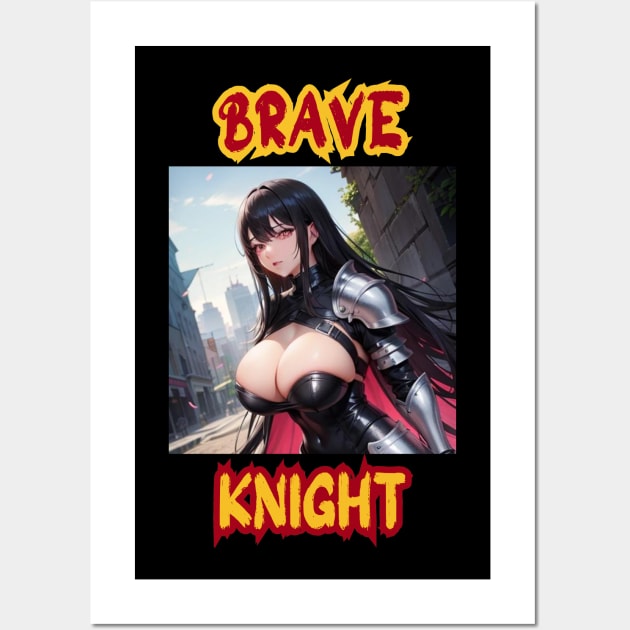 Brave Knight Anime Girl Wall Art by Clicks Clothes